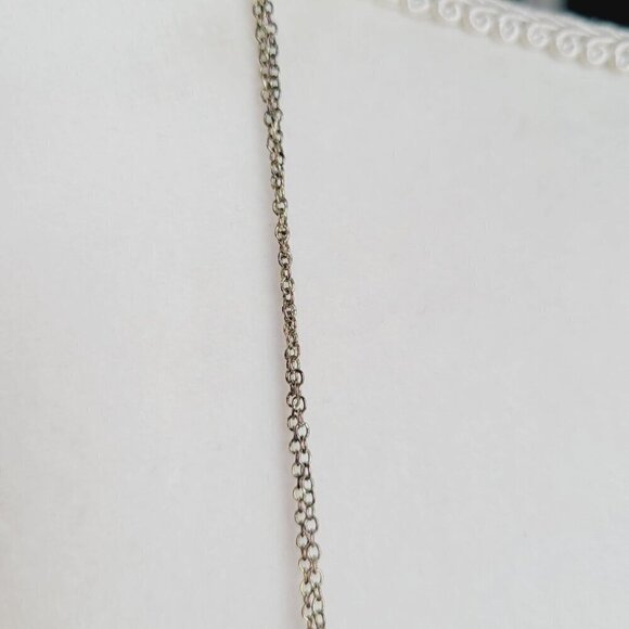 Nakamol Dainty Beaded Double Strand Necklace Black Tassel Faceted Glass Beads - Picture 8 of 10